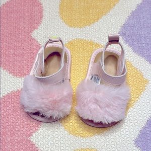 Furry sandals